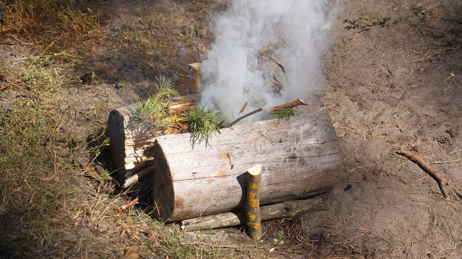 Подготовка деревянного <s>бушлата</s> мангала